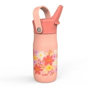 Zak Designs Zak Hydration 14 ounce Kids Stainless Steel Vacuum Insulated Water Bottle, Flower Power